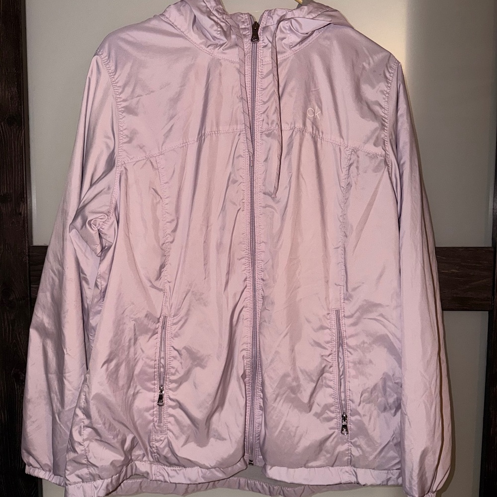 Calvin Klein Light Purple Hooded Windbreaker